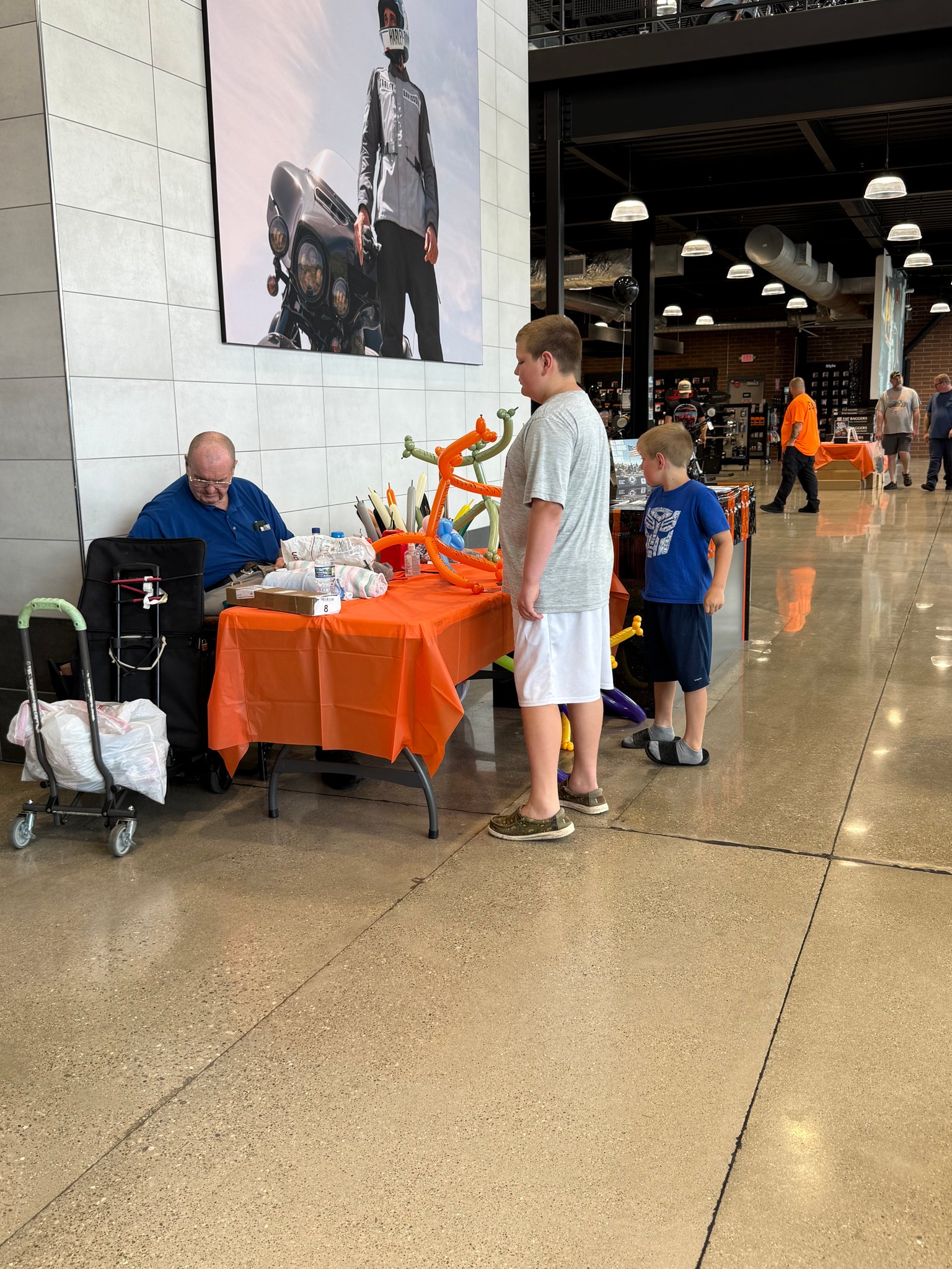 We had Stephen join us for the Grand Re-Opening of High Stakes Harley-Davidson, and he was fantastic! He was incredibly kind, engaging, and a huge hit with the kids. Stephen worked through the balloon line quickly while still creating amazing designs for everyone. He even customized balloon creations to match the theme of our event, which was such a special touch. Thank you again for coming out and helping make our day so memorable, Stephen! We truly appreciate you!